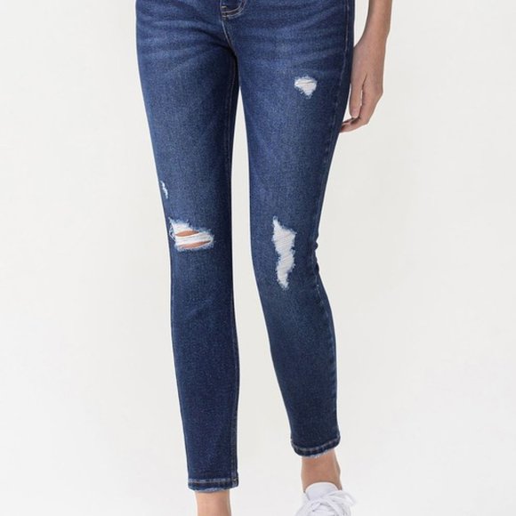 Lovervet Full Size Maggie Midrise Slim Ankle Straight Jeans